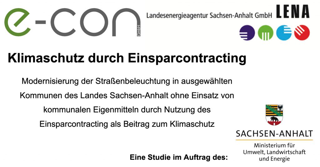 Klimaschutz durch Einsparcontracting eine Studie der e-con GmbH